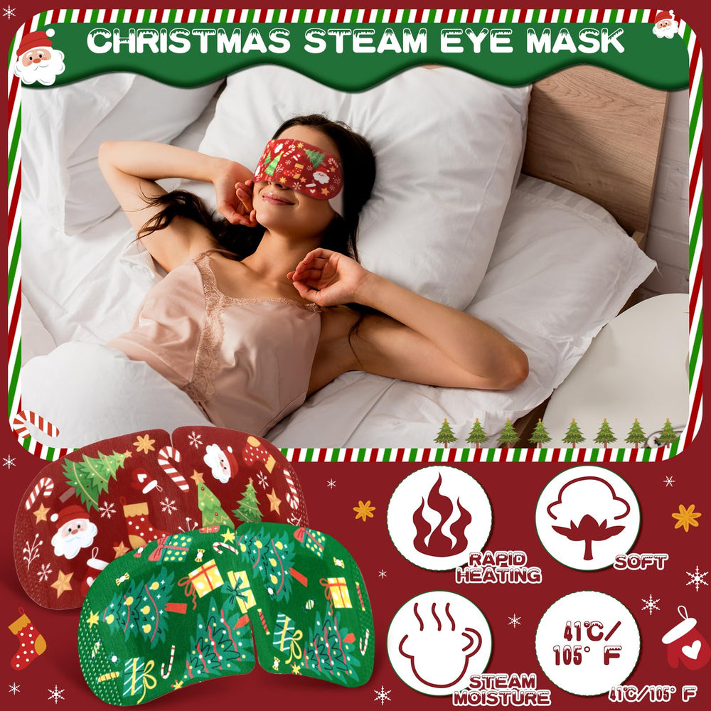 Bonuci chamomile-scented steam eye mask provides soothing comfort for better sleep.