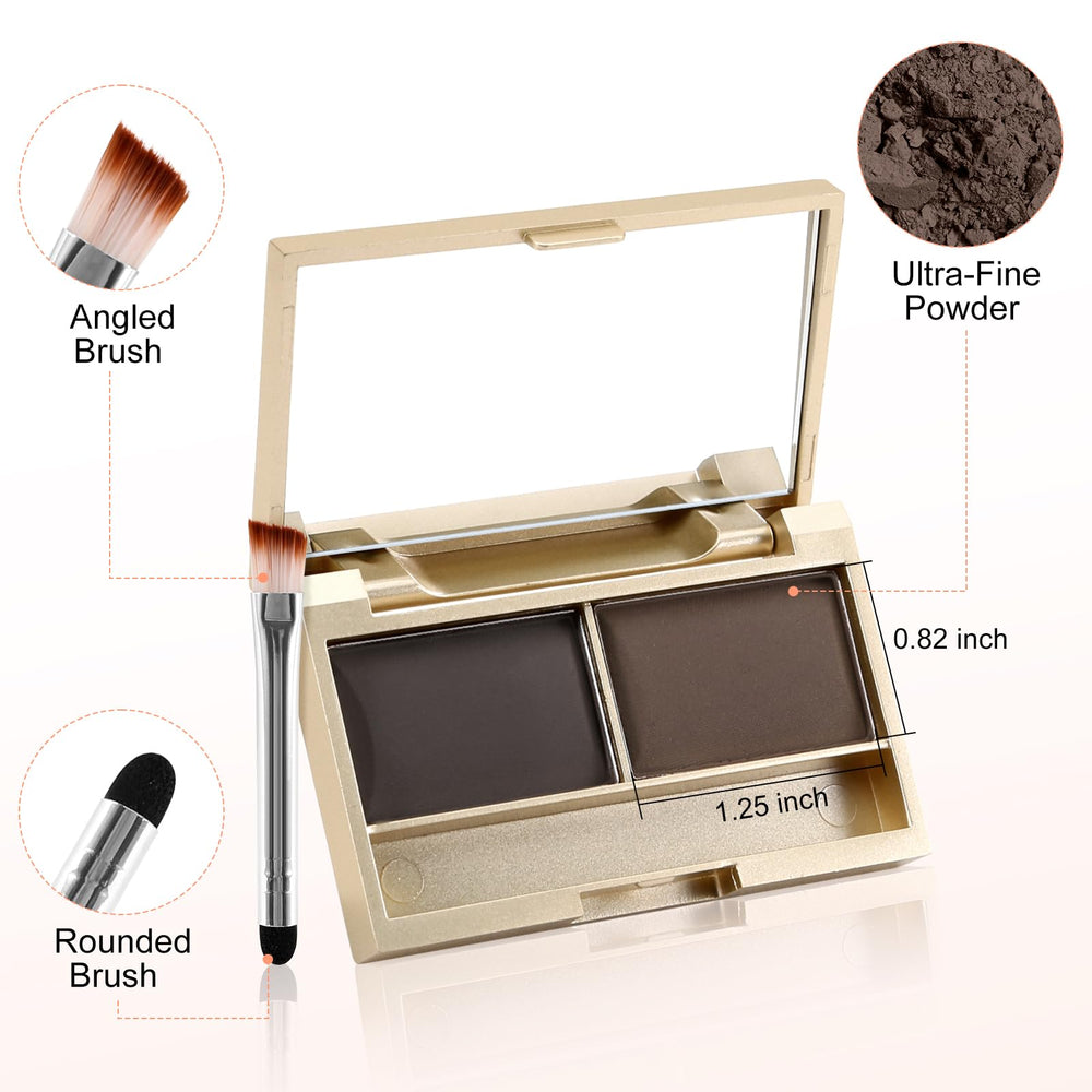 Boobeen Eyebrow Powder Kit compact travel case fits in your makeup bag.