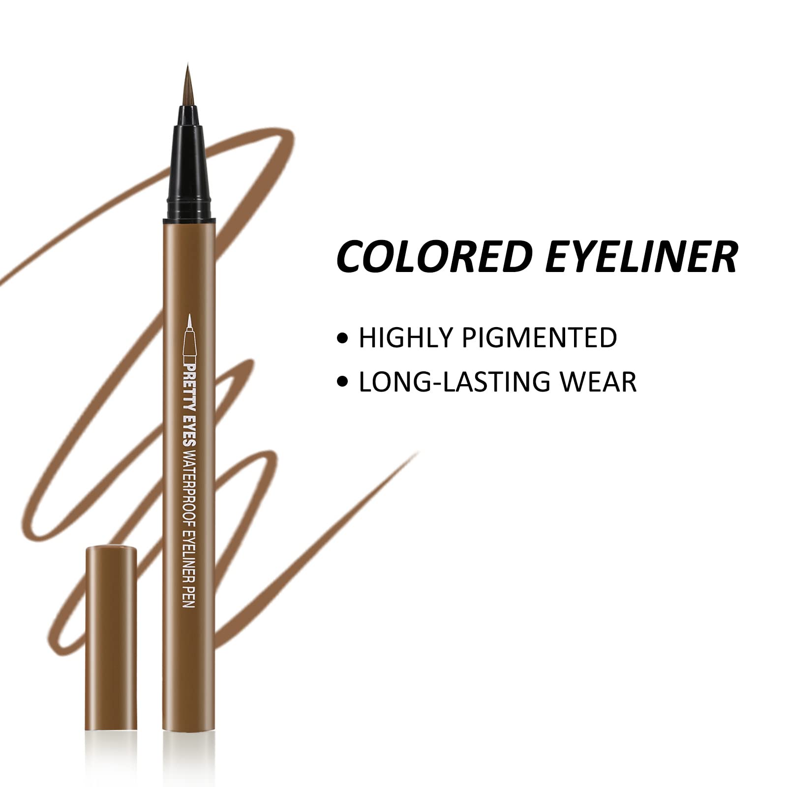 Boobeen Liquid Eyeliner Pen color range showcases versatile looks.