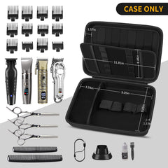Boobowl hard travel case demonstrates space for clippers and combs in organized layout.