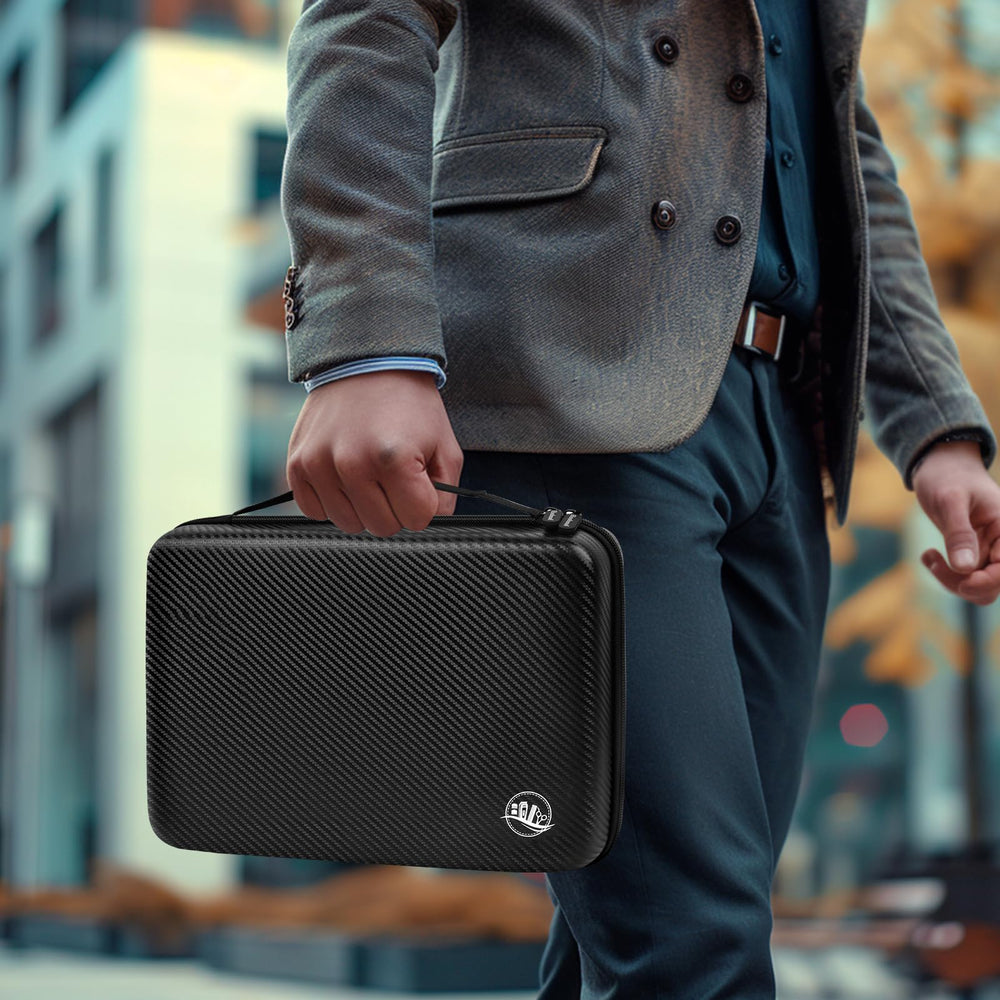 Boobowl hard travel case uses durable material to protect gear from dust and scratches.