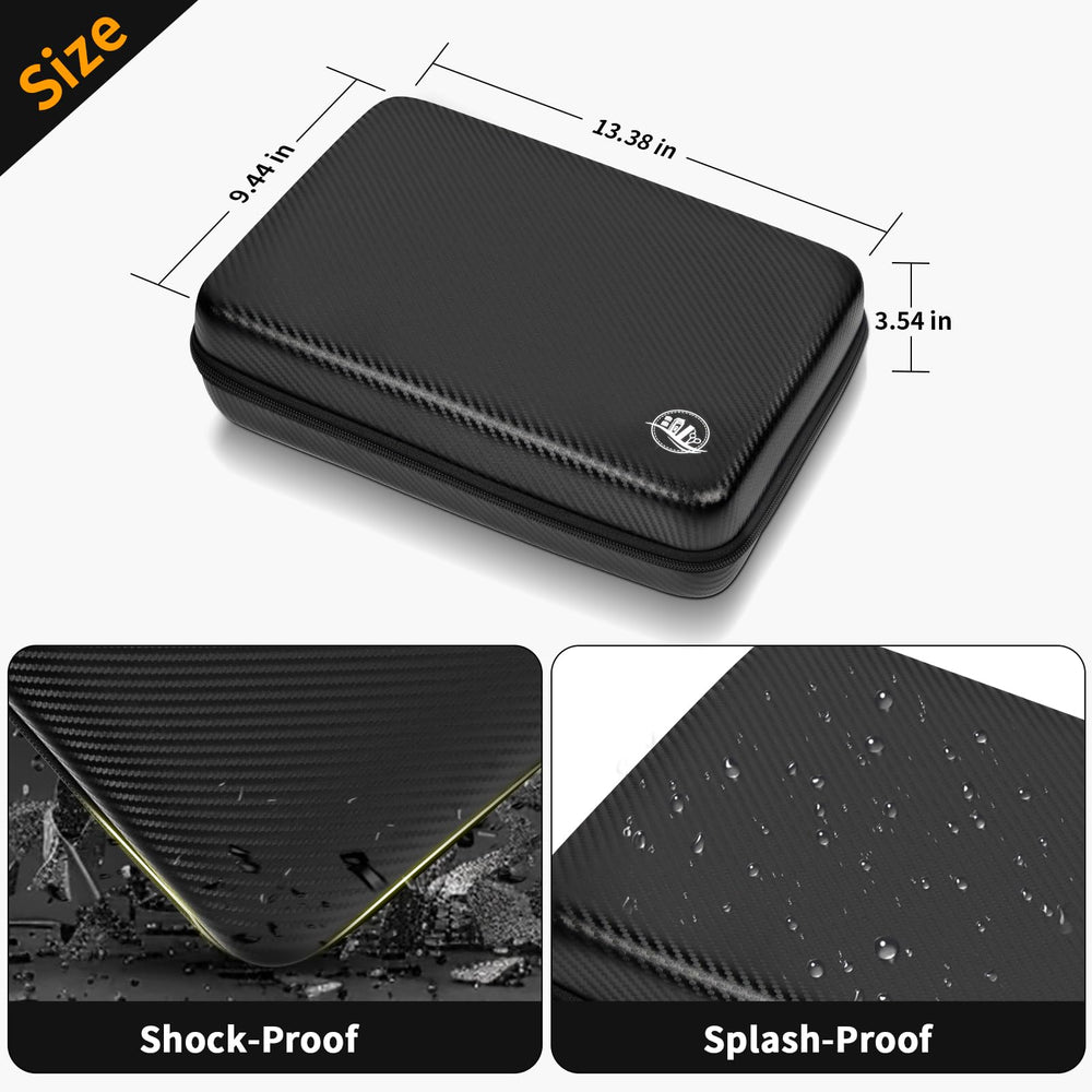 Boobowl hard travel case interior divider keeps clippers and accessories neatly separated.