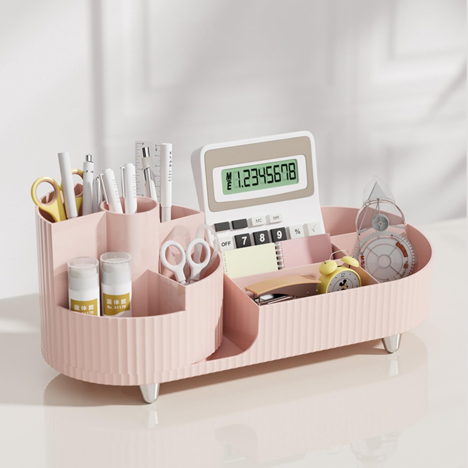 Booklov rotating organizer provides easy access and reduces clutter on your vanity.