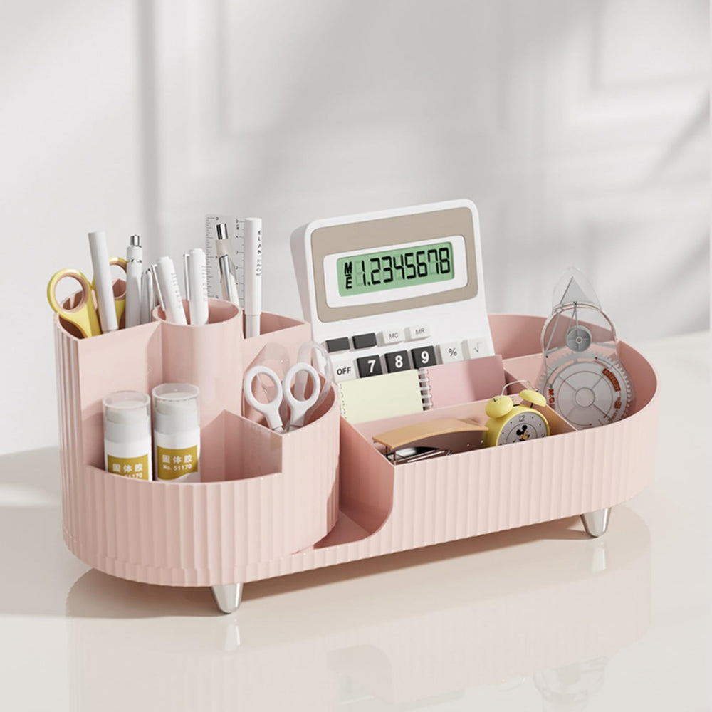 Booklov rotating organizer provides easy access and reduces clutter on your vanity.