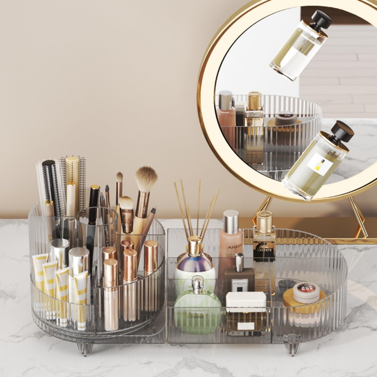 Booklov sturdy rotation base keeps cosmetics stable from any angle during use.