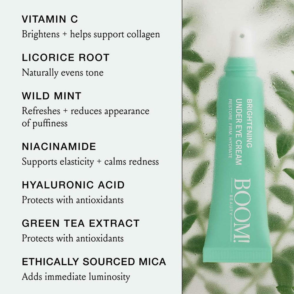 BOOM! by Cindy Joseph green tea extract detail suggesting antioxidant benefits for eyes.