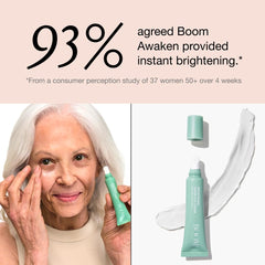 BOOM! under-eye cream near-hyaluronic texture emphasizing hydration for the eye skin.