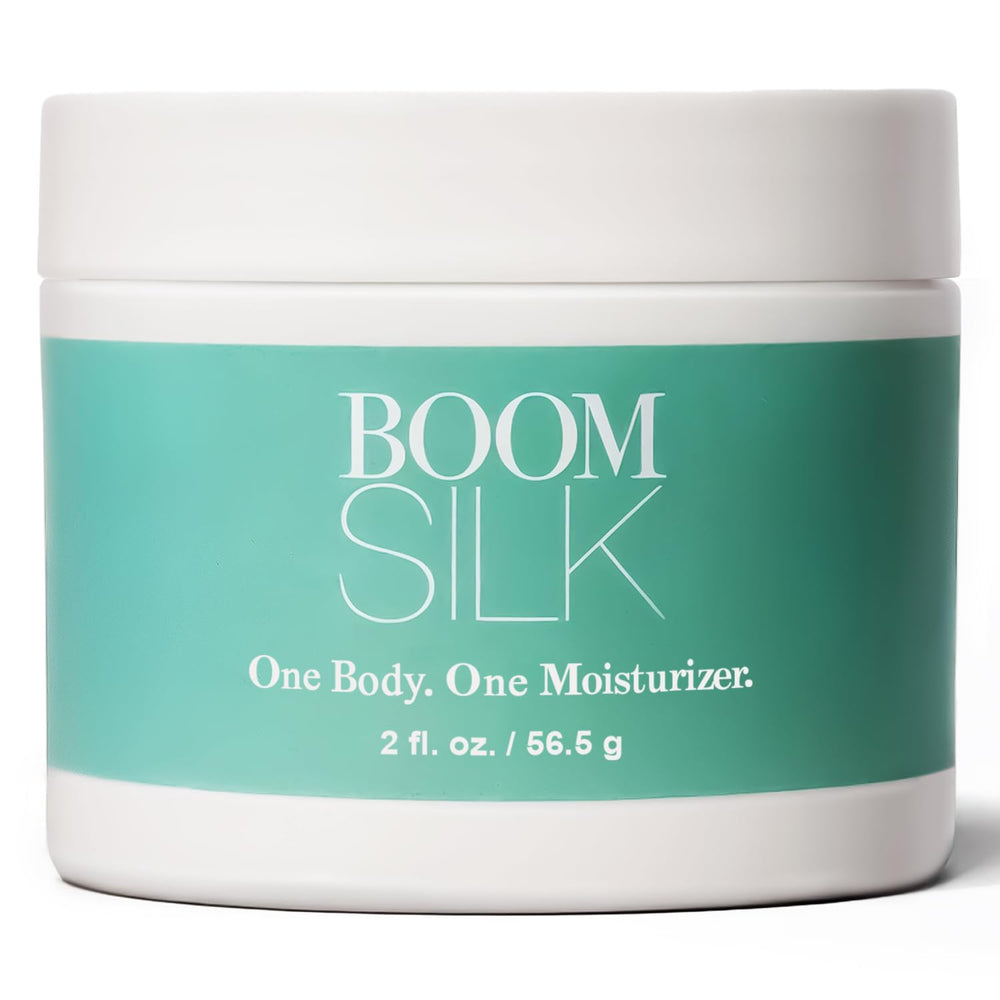 BOOM! by Cindy Joseph Boomsilk face moisturizer jar closeup shows rich hydration