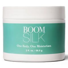 BOOM! by Cindy Joseph Boomsilk face moisturizer jar closeup shows rich hydration