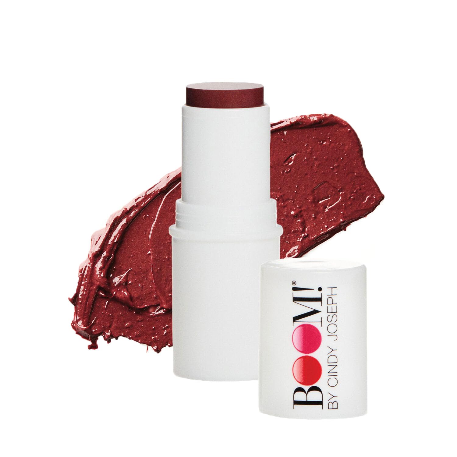 Boomstick Color Berry blush application demonstrates subtle, long-lasting color for mature skin.