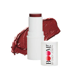 Boomstick Color Berry blush application demonstrates subtle, long-lasting color for mature skin.