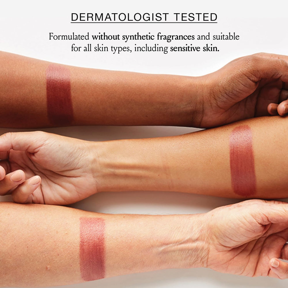 Boomstick Color Berry dewy finish shot emphasizes skin hydration and radiance.
