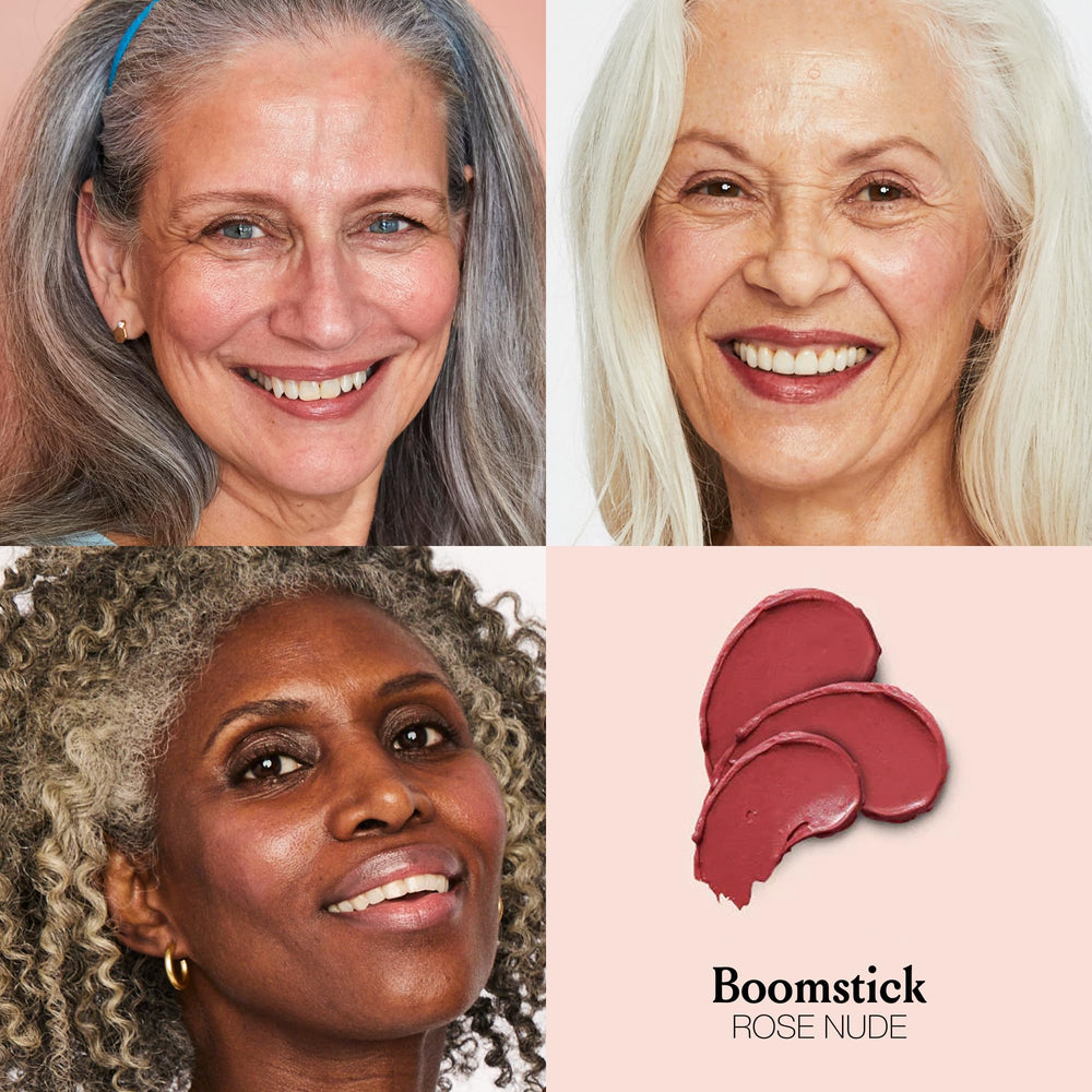 Boomstick Rose Nude eyes swipe demonstrates multitask color for eyes, cheeks and lips.