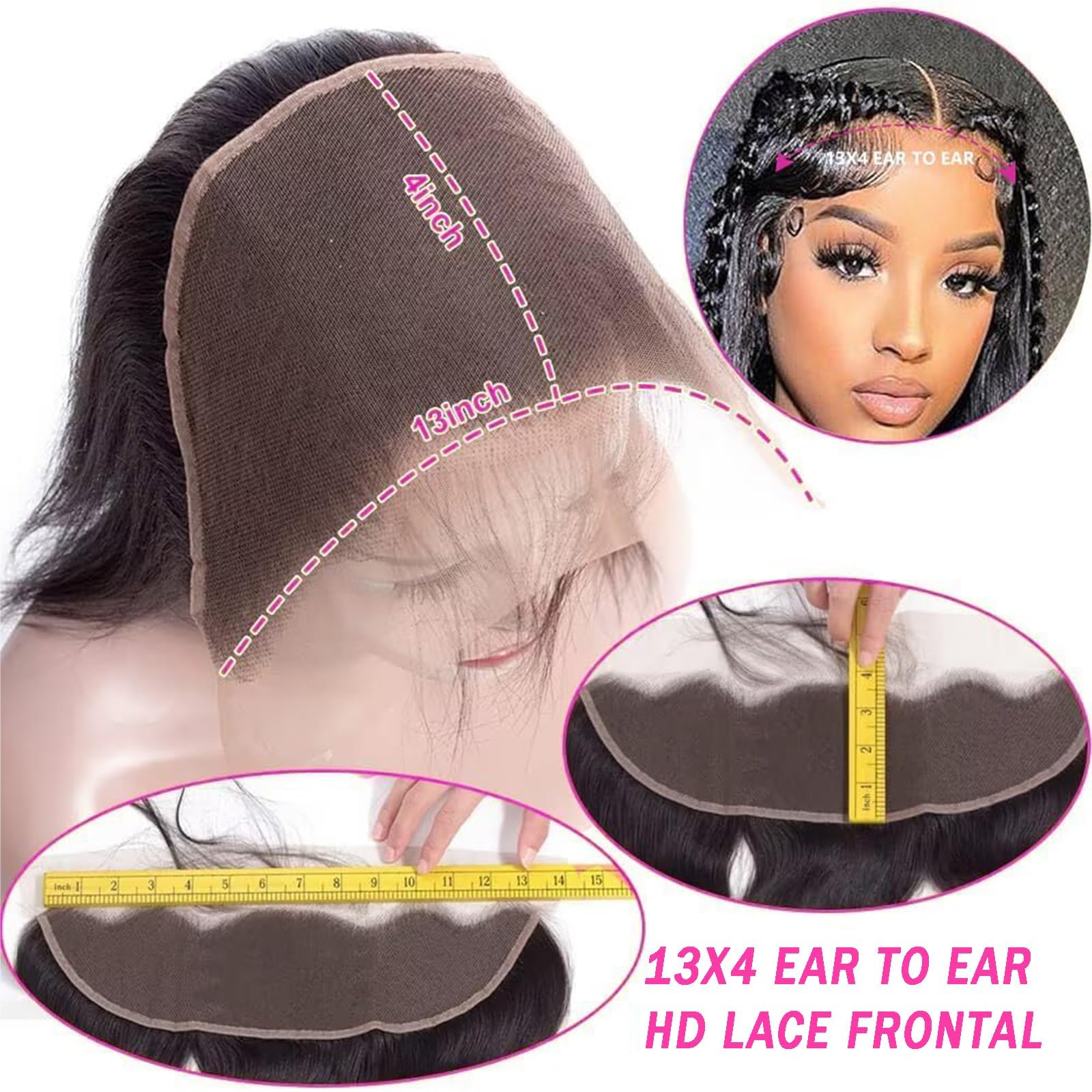 Boopwine 14-inch Brazilian body wave extensions add natural volume and bounce.