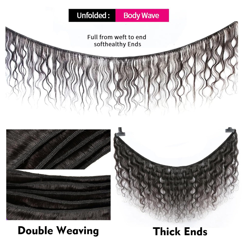 Boopwine body wave bundle straight-application scene