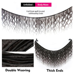 Boopwine body wave bundle straight-application scene