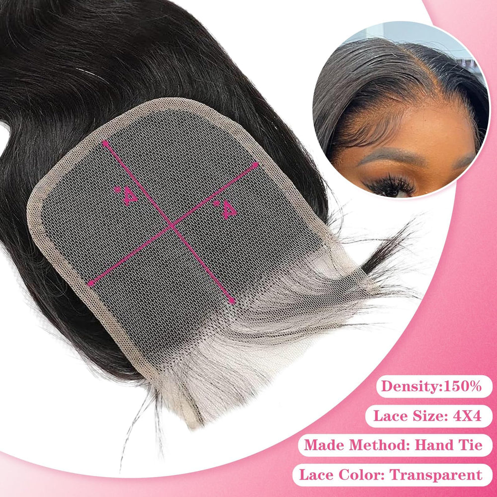 Boopwine lace closure with baby hairs for a softer, more natural edge