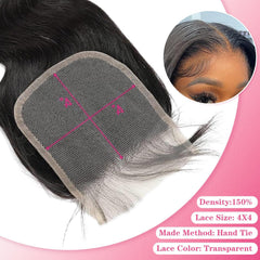 Boopwine lace closure with baby hairs for a softer, more natural edge
