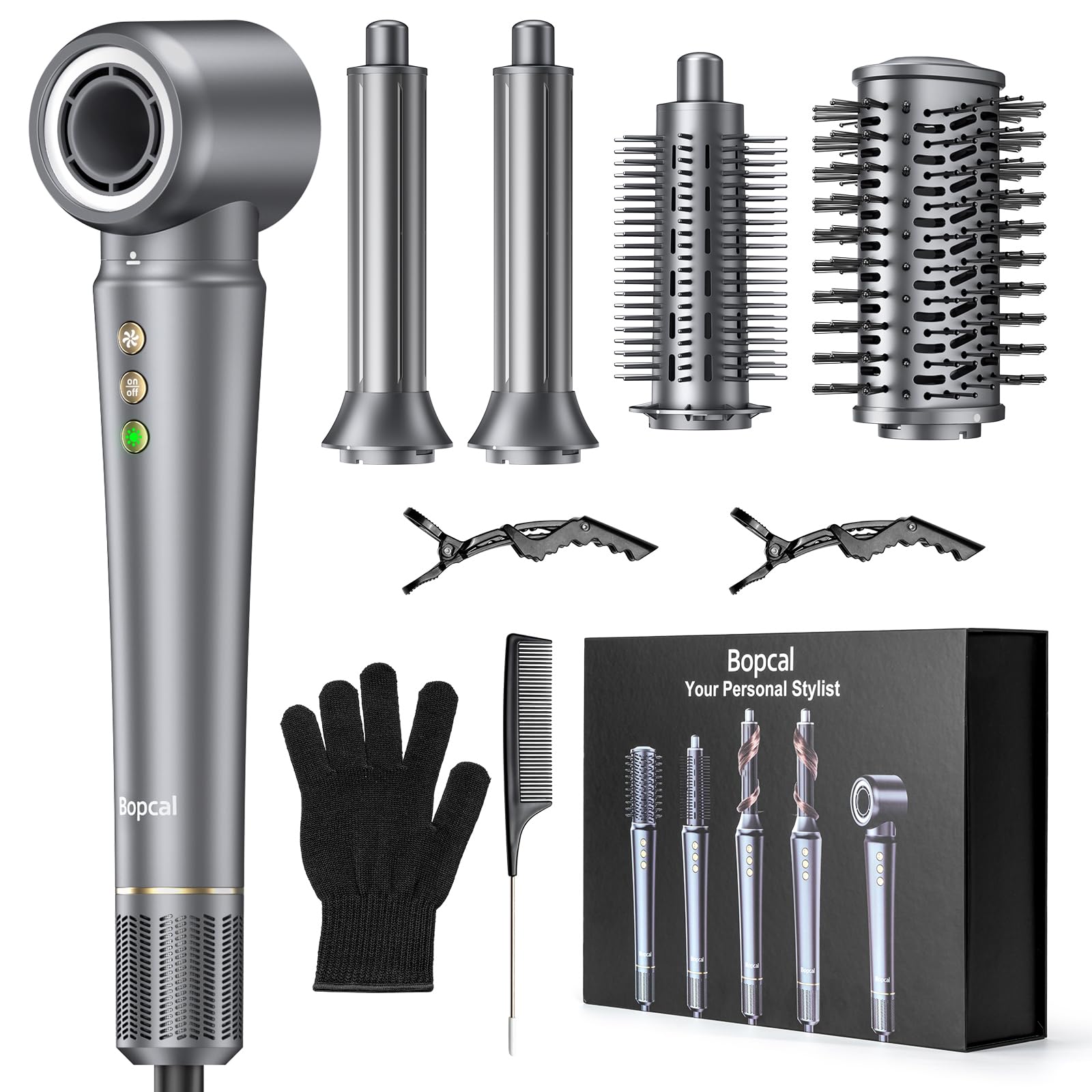 Bopcal 5-in-1 Air Styler Wrap powering fast drying and styling