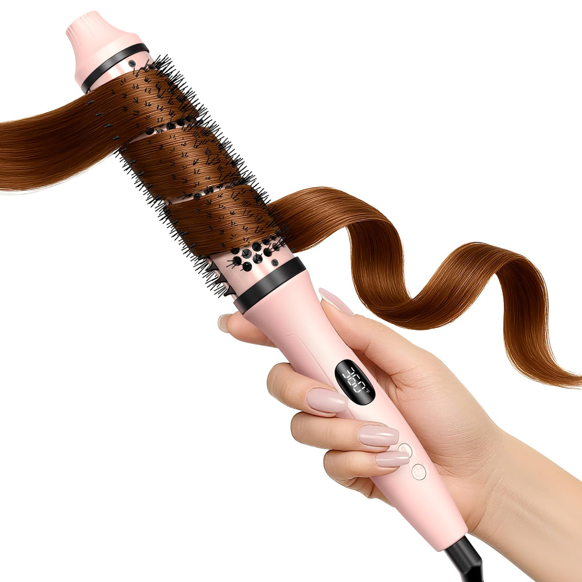 Bopcal dual-voltage thermal brush shown for travel-ready styling anywhere