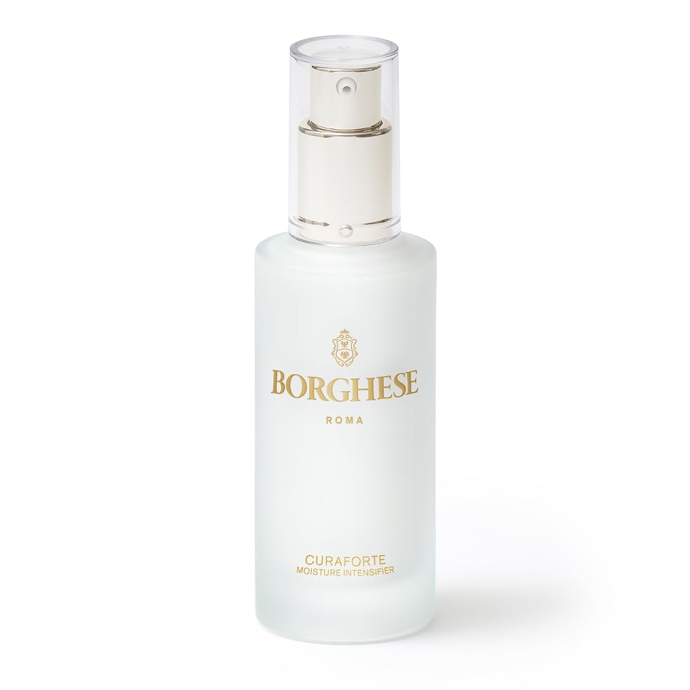 Borghese Curaforte Moisture Intensifier bottle for pre-moisturizer hydration boost.