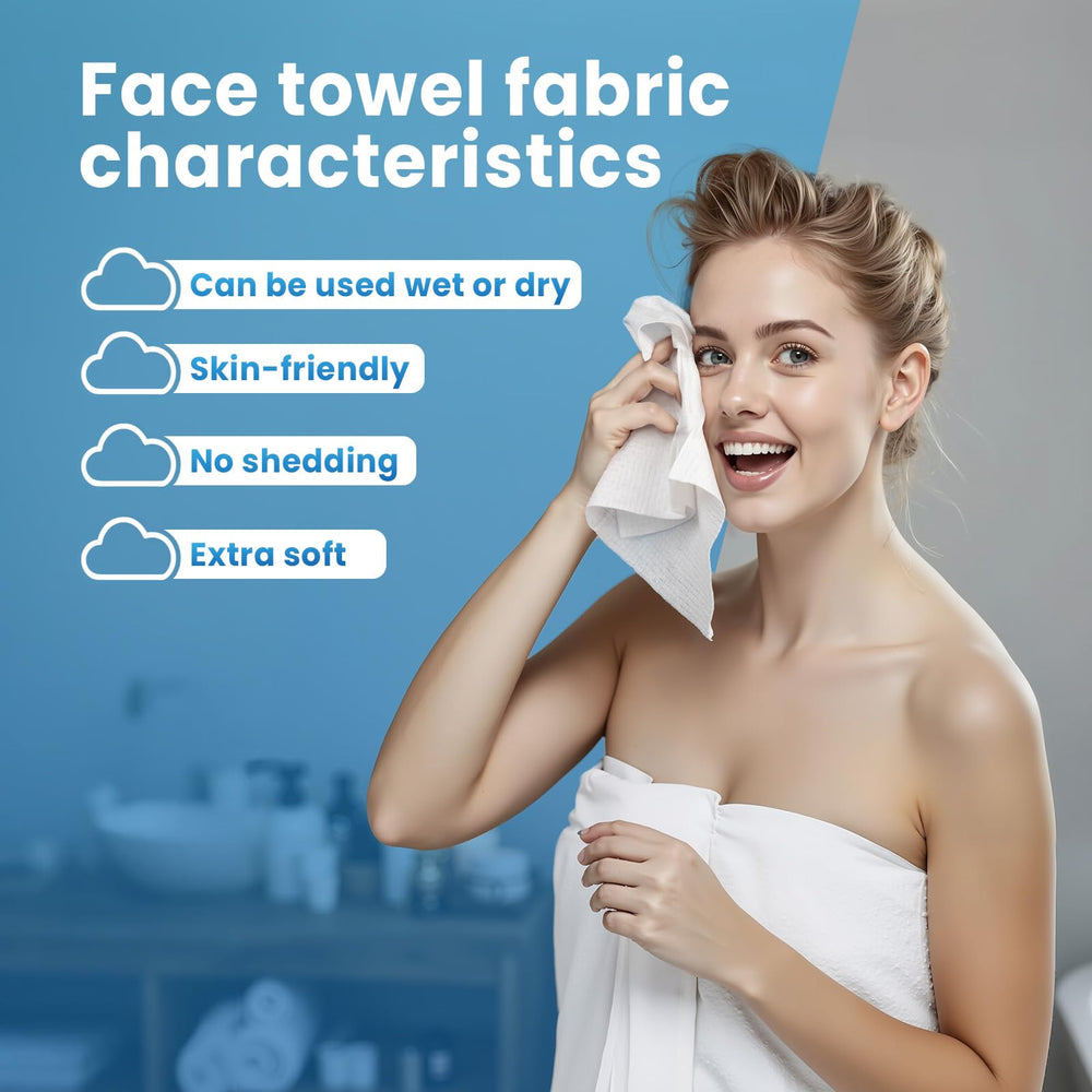 borje face towels xl biodegradable-material-closeup shows eco-friendly viscose fabric.