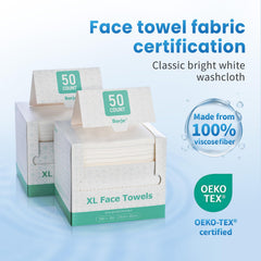 borje face towels xl dual-sided-design-closeup highlights exfoliating texture and gentle cleansing.