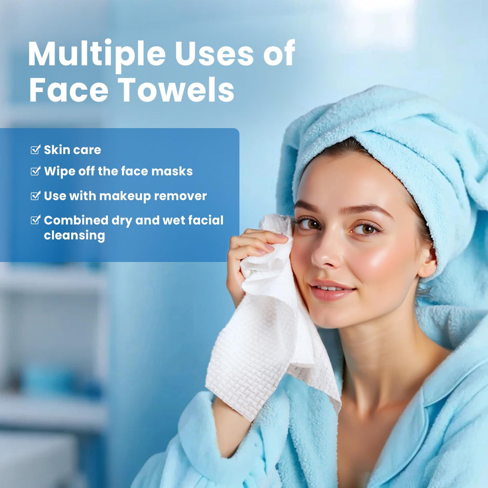 borje face towels xl makeup-removal-application demonstrates quick cleanse.
