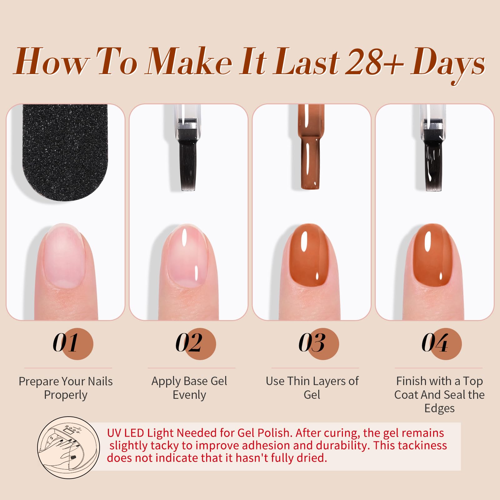 Born Pretty 6-bottle pack shows complete jelly gel color set for DIY nails