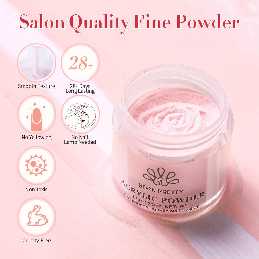 Born Pretty acrylic nail brush set ensures even powder application.