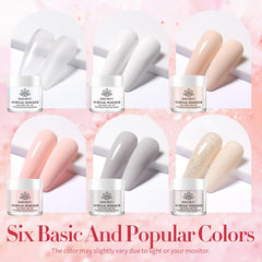Born Pretty acrylic powder boxes offer six colors for versatile nail art.