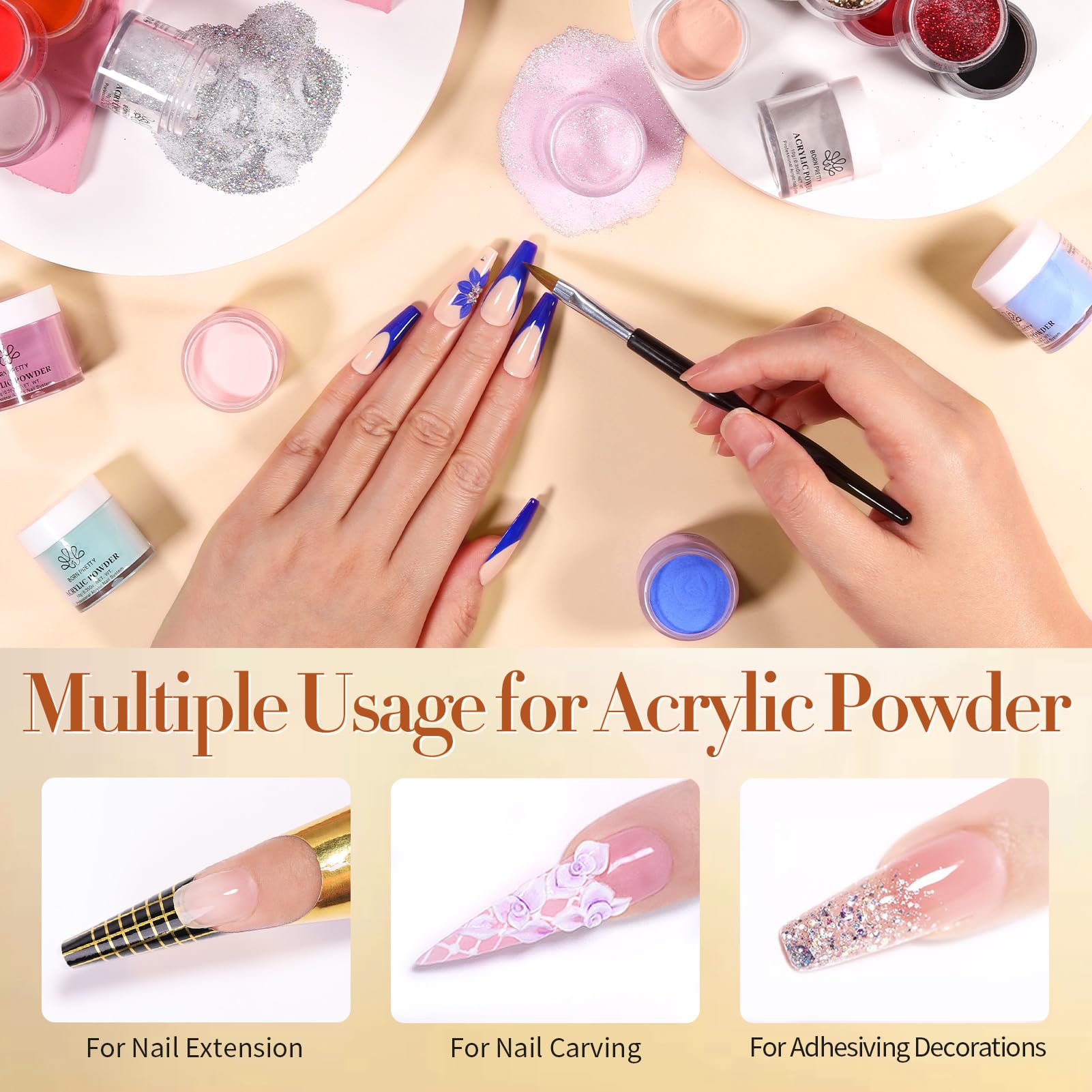 Born Pretty acrylic powder no UV cure option for faster applications