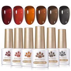 Born Pretty amber jelly crystal bottle shows long-lasting color with subtle sparkle
