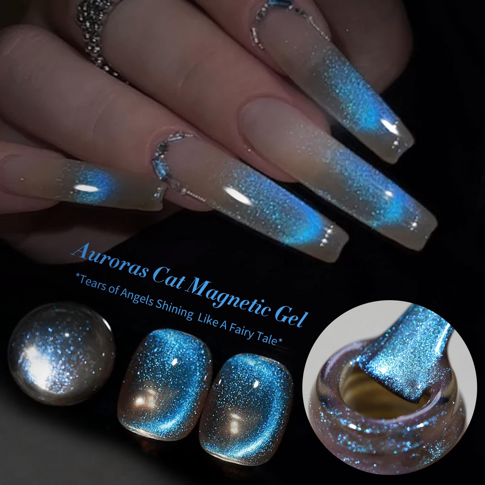 Aplicación fácil con Born Pretty Cat Magnetic Eye Gel.