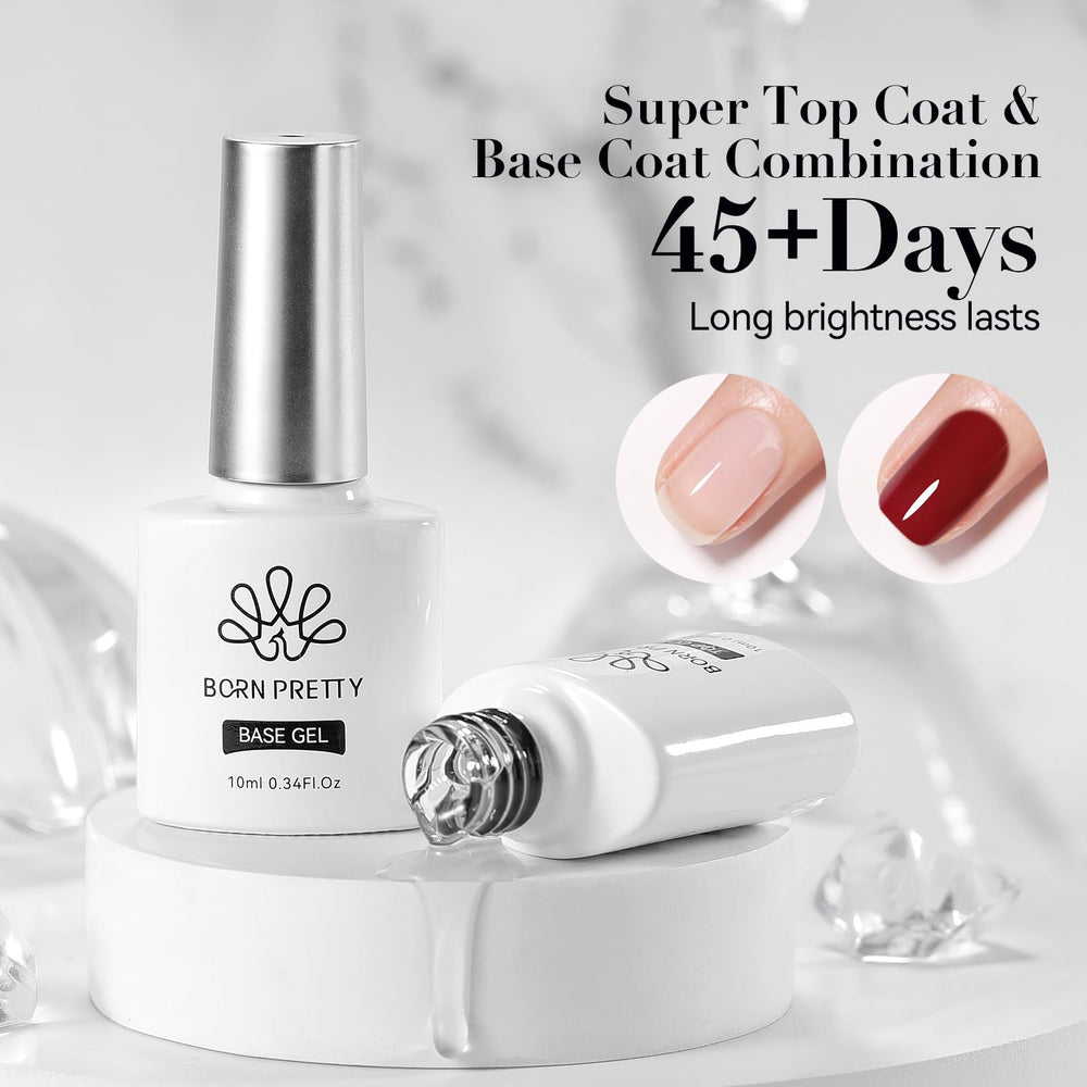 Born Pretty base gel application closeup highlights adhesion-ready surface for color gels.