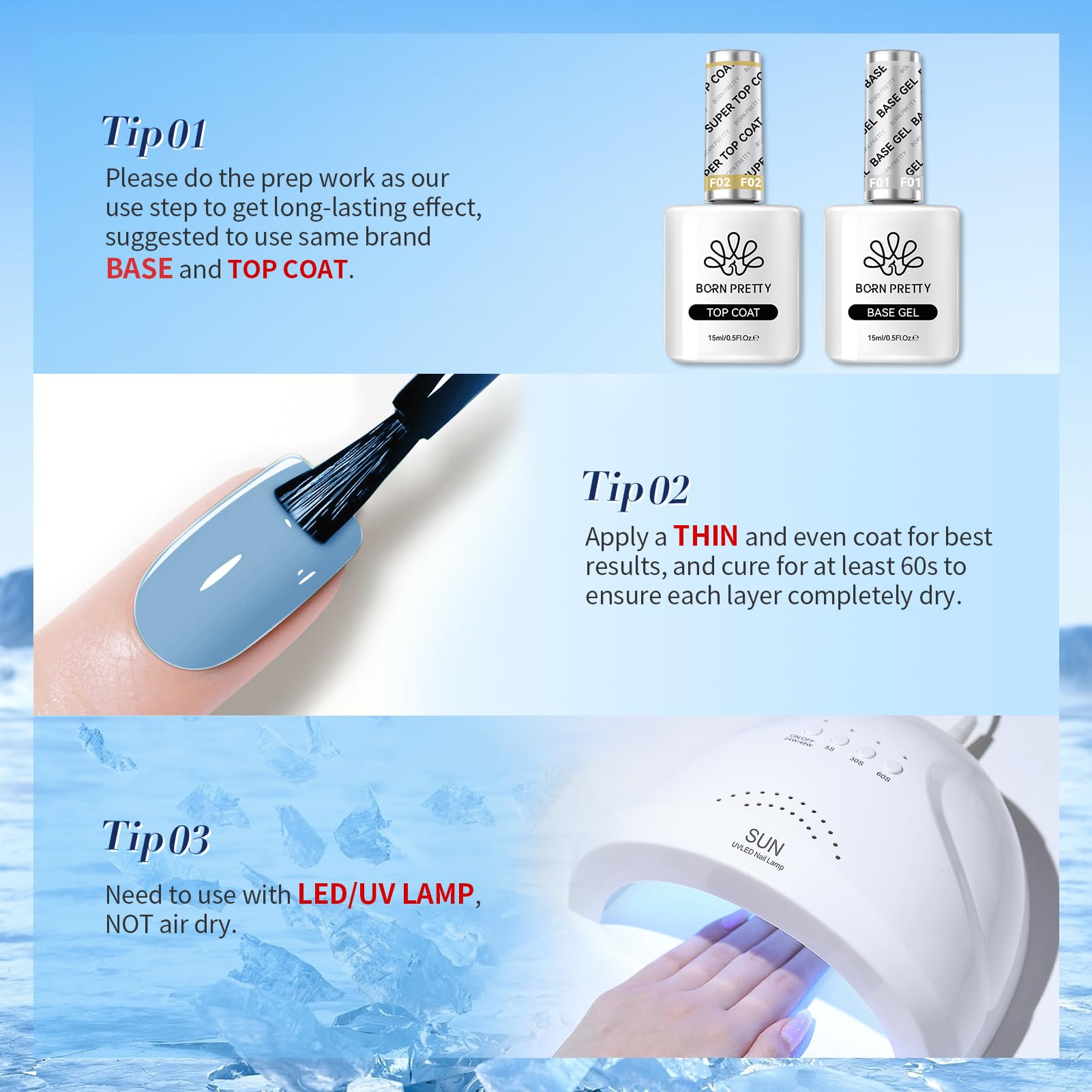 Born Pretty blue nail art kit for home DIY manicures and spa-like results
