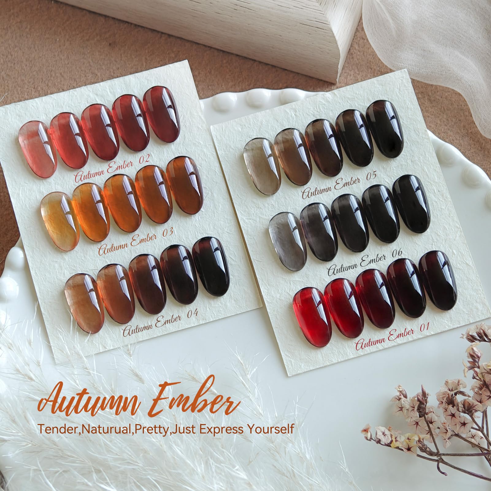 Born Pretty brown jelly crystal bottle offers versatile fall-winter shade with easy layering
