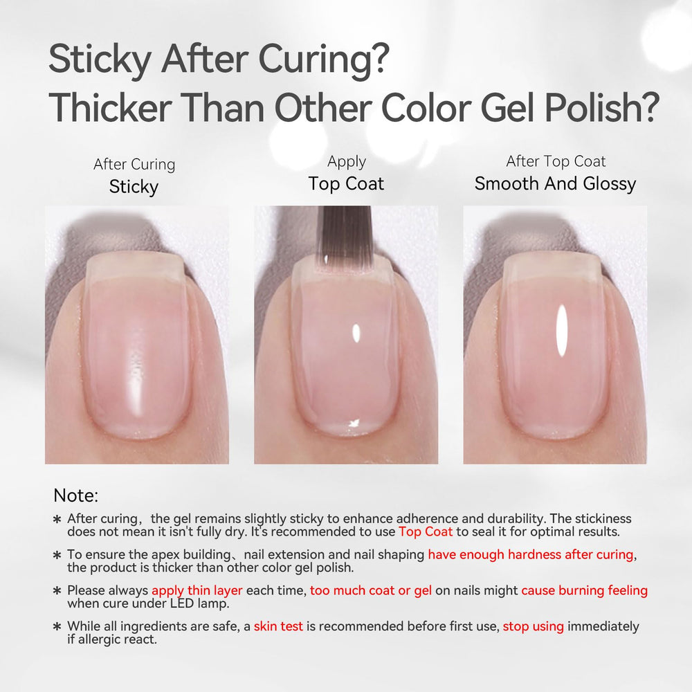 Born Pretty Builder Gel non-yellowing formula for long-lasting clarity.