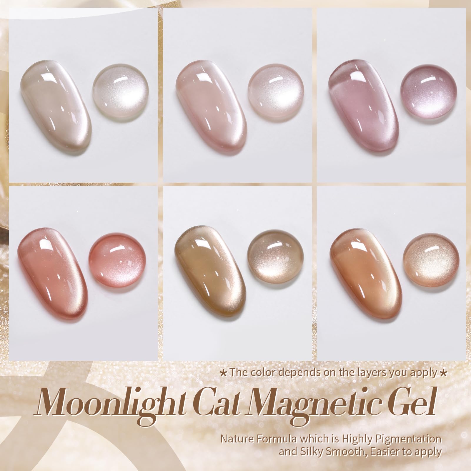 Born Pretty cat eye magnetic shimmer closeup reveals depth and magnetic effect