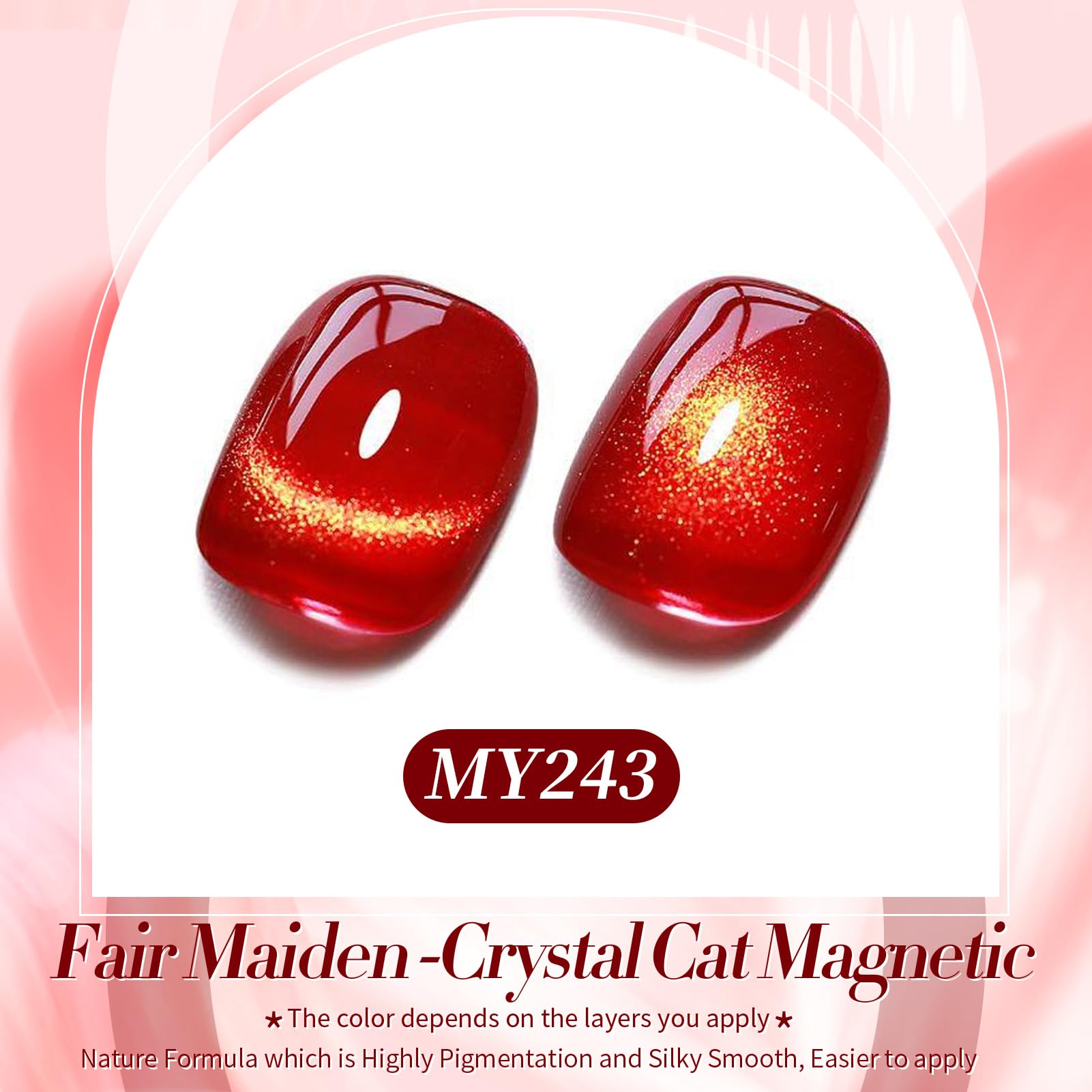 Born Pretty Cat Magnetic Eye Gel Nail Polish magnet creates dramatic cat-eye pattern.
