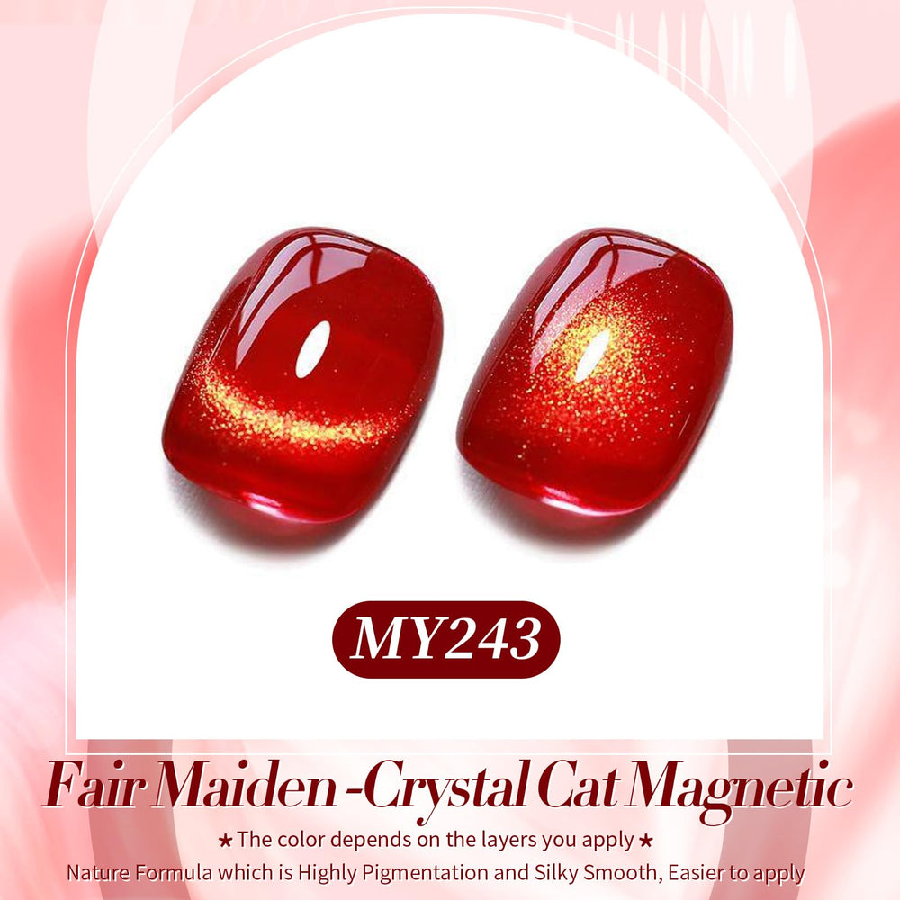 Born Pretty Cat Magnetic Eye Gel Nail Polish magnet creates dramatic cat-eye pattern.