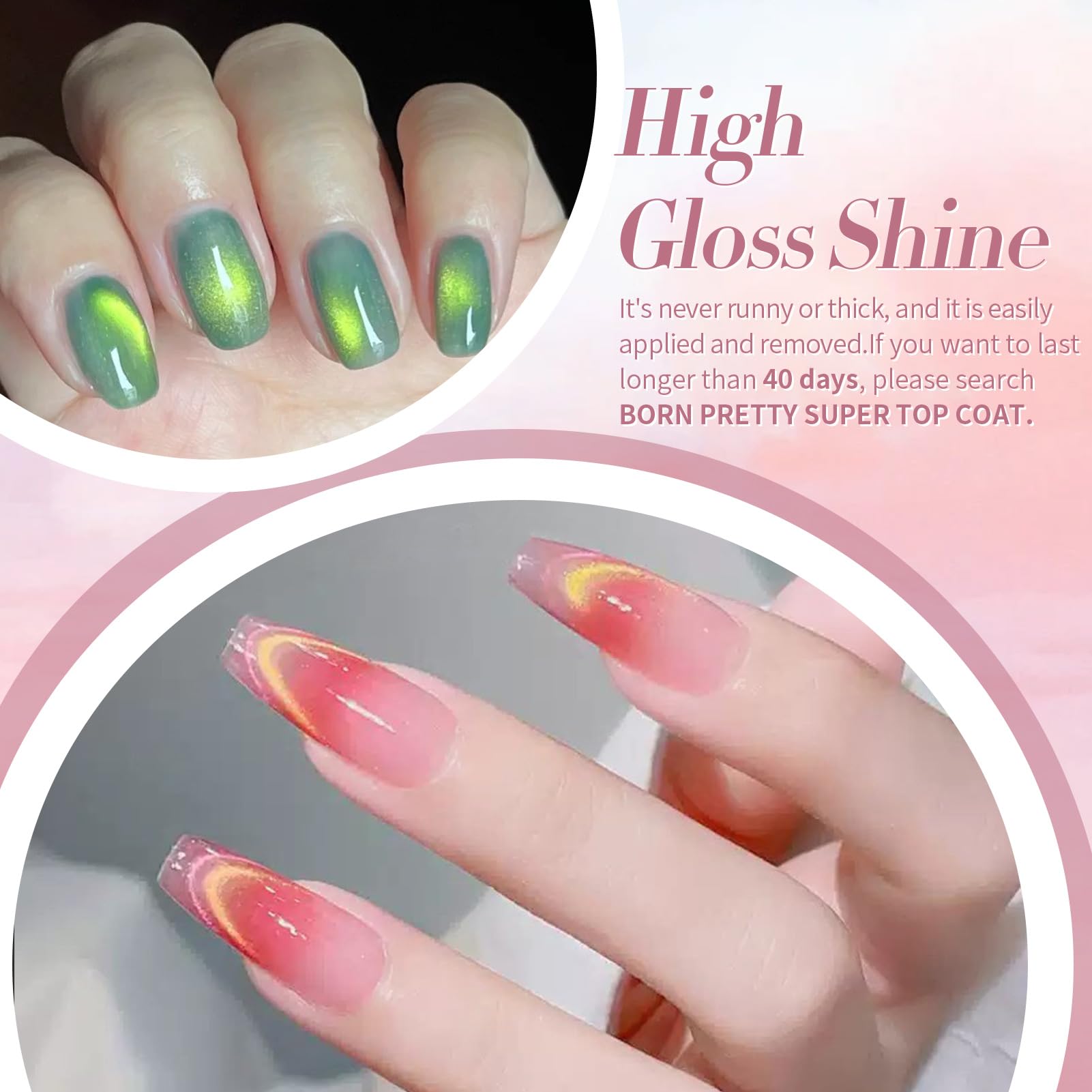 Born Pretty DIY manicure inspiration with at-home application and shine.