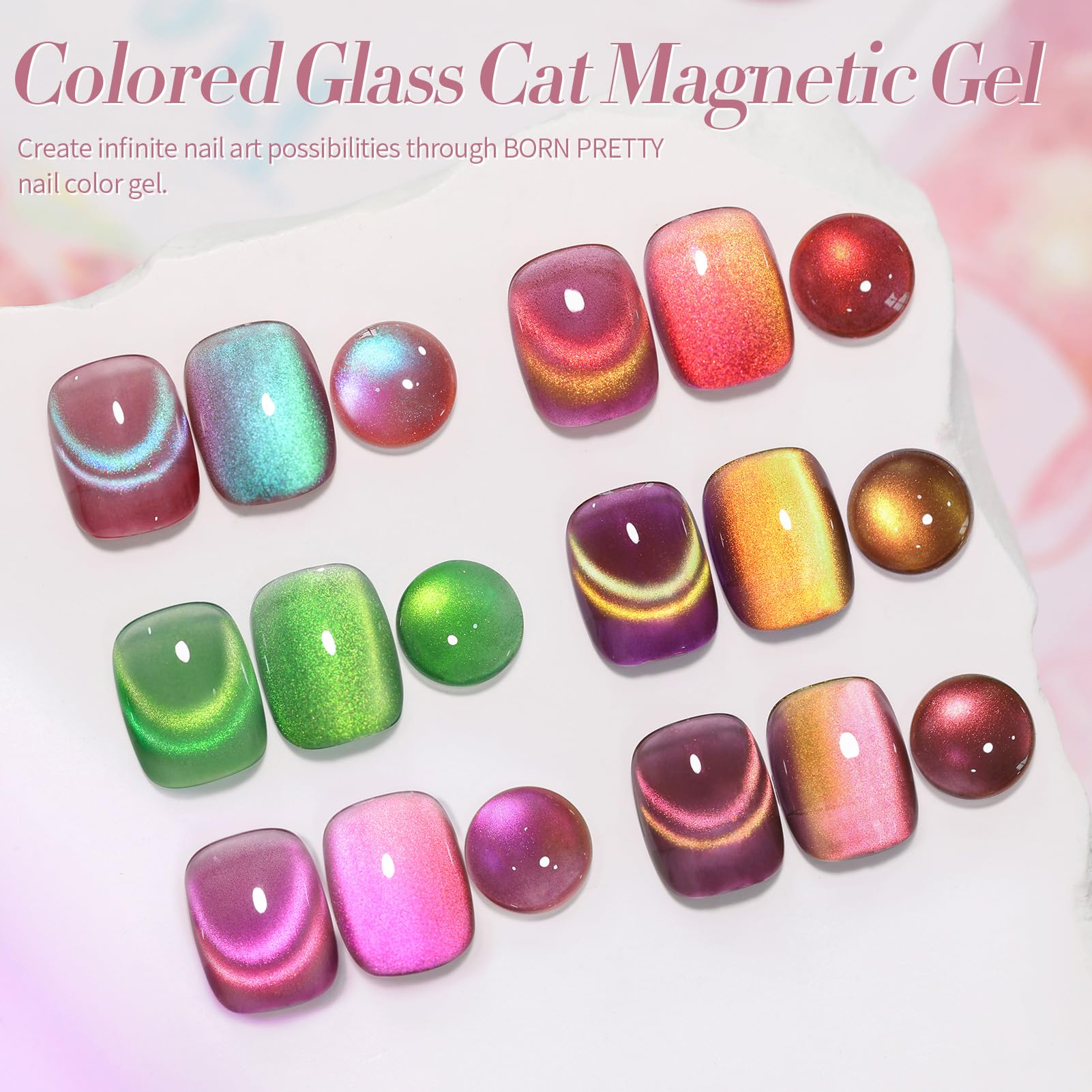 Born Pretty green holo polish adds iridescent depth to nail art.