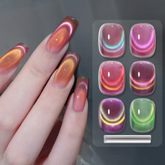 Born Pretty pink chromed gel polish emphasizes vibrant DIY manicure potential.