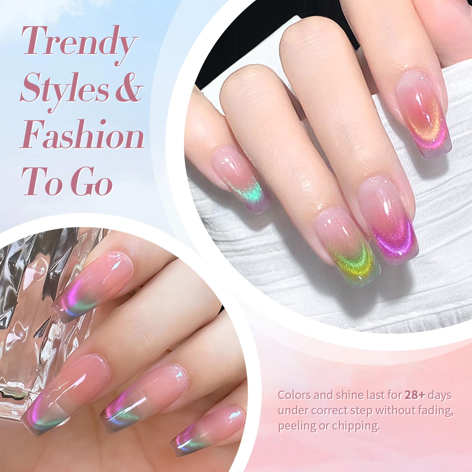 Born Pretty yellow glitter polish adds sunny aurora accents.