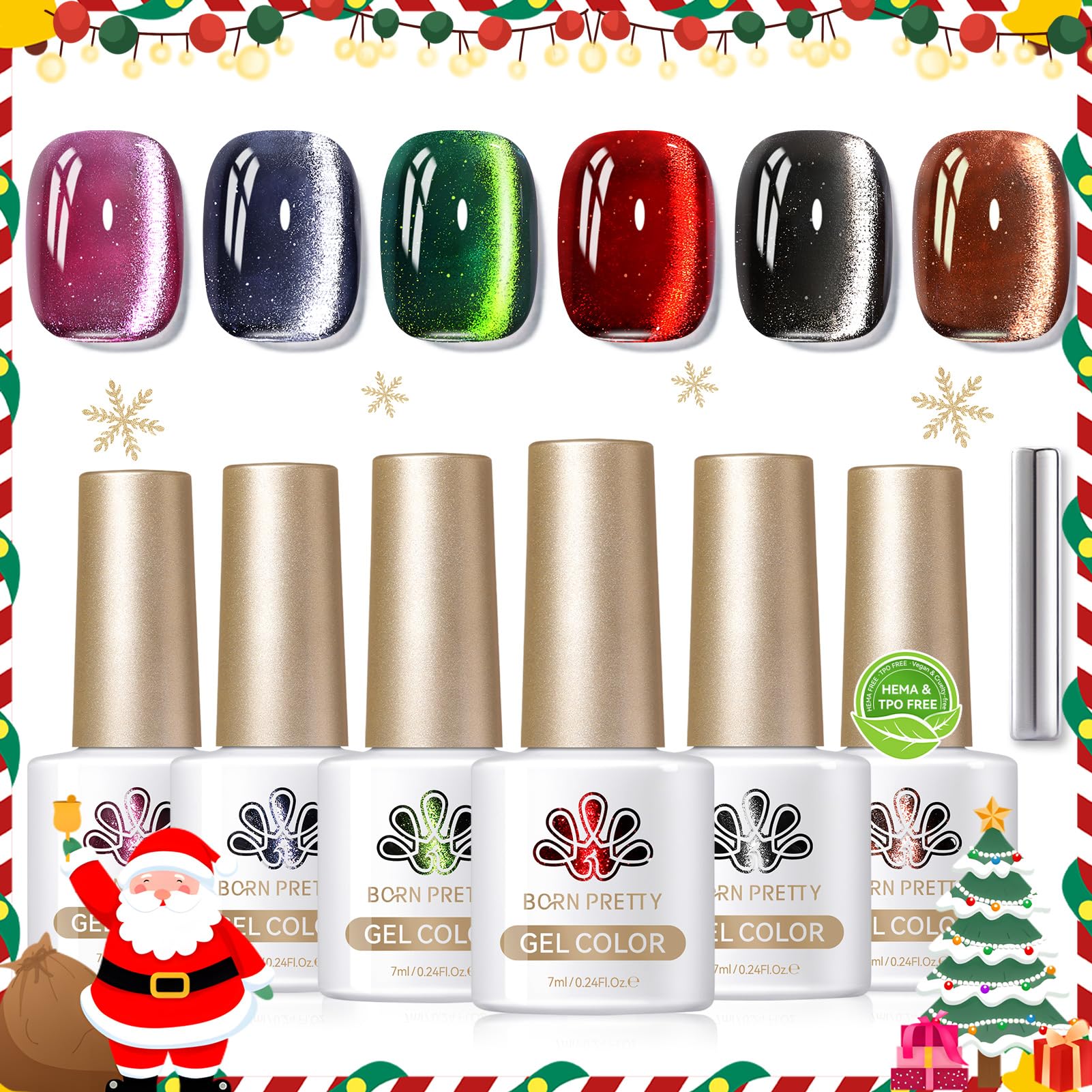 Born Pretty cat magnetic eye polish glitter delivers multidimensional sparkle for parties