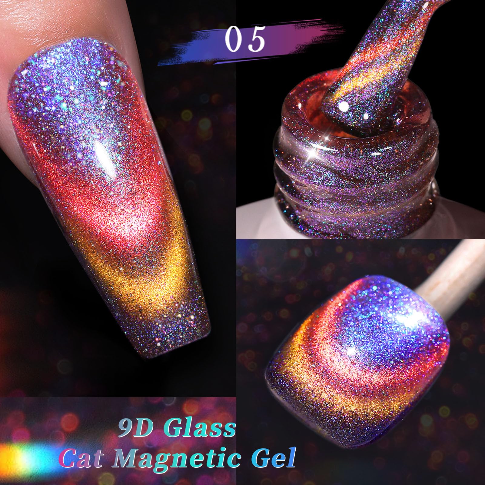 Born Pretty cat magnetic gel nail polish 9D gift-set packaging ideal for gifting.