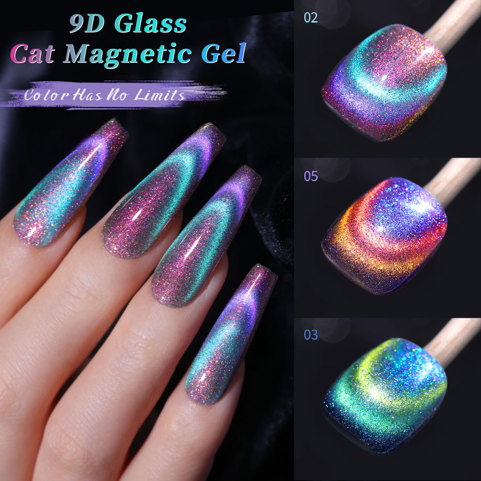Born Pretty cat magnetic gel nail polish 9D low-odor formula for comfortable home manicure.