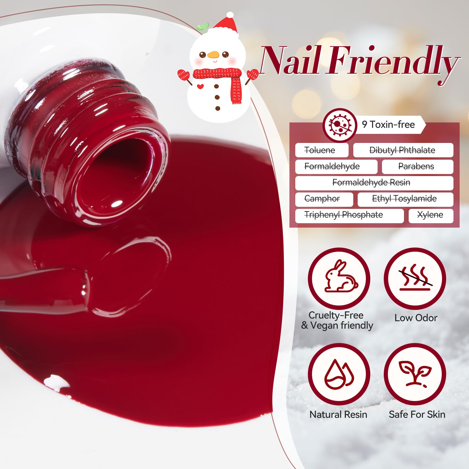 Born Pretty Christmas gel polish detailed brush focus for smooth application