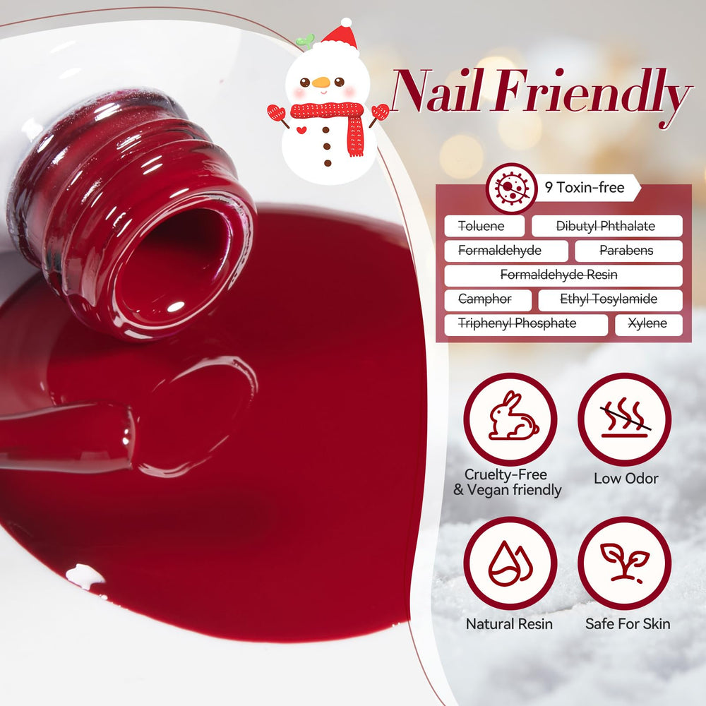 Born Pretty Christmas gel polish detailed brush focus for smooth application